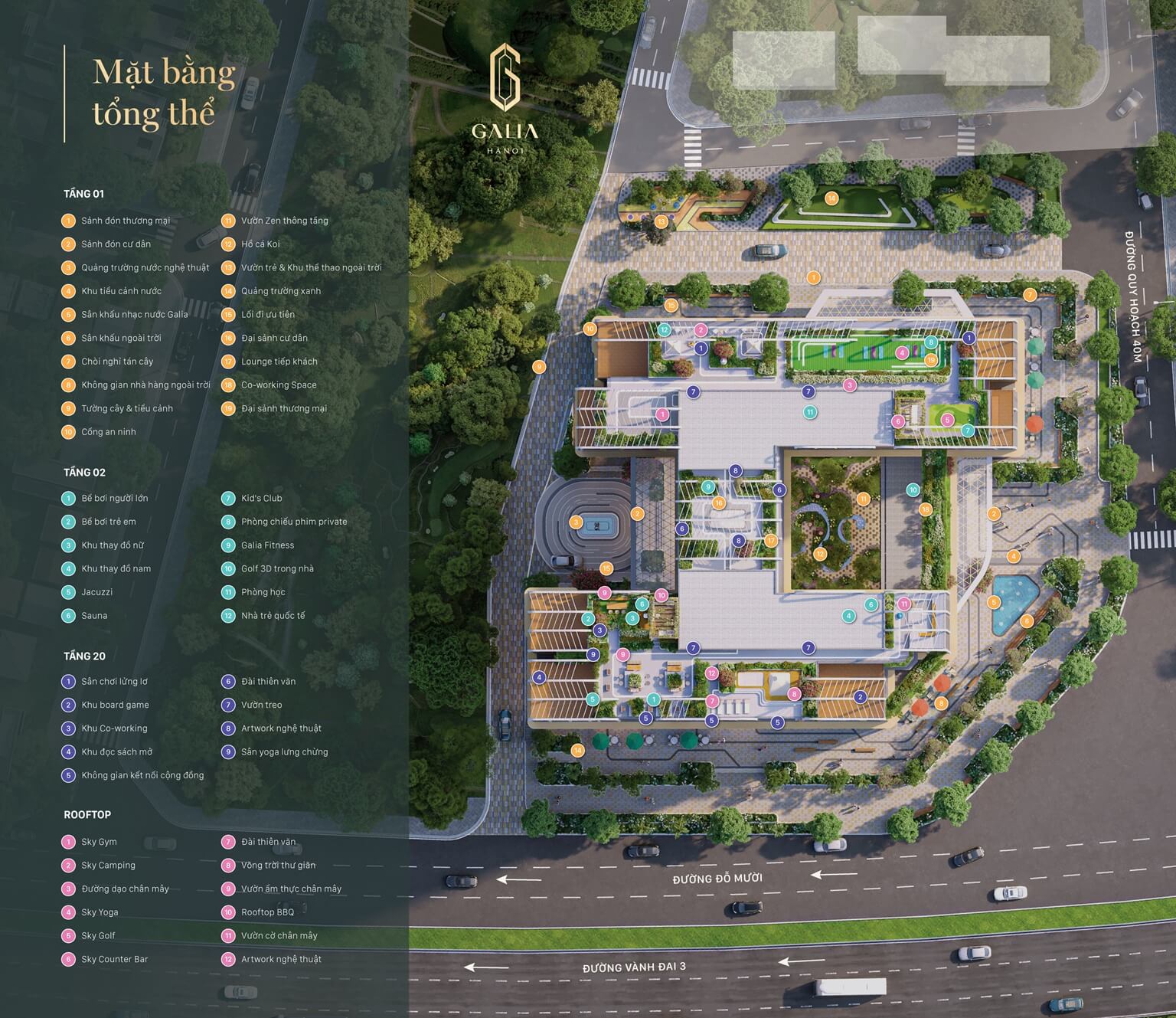 TIỆN ÍCH DỰ ÁN GALIA HÀ NỘI