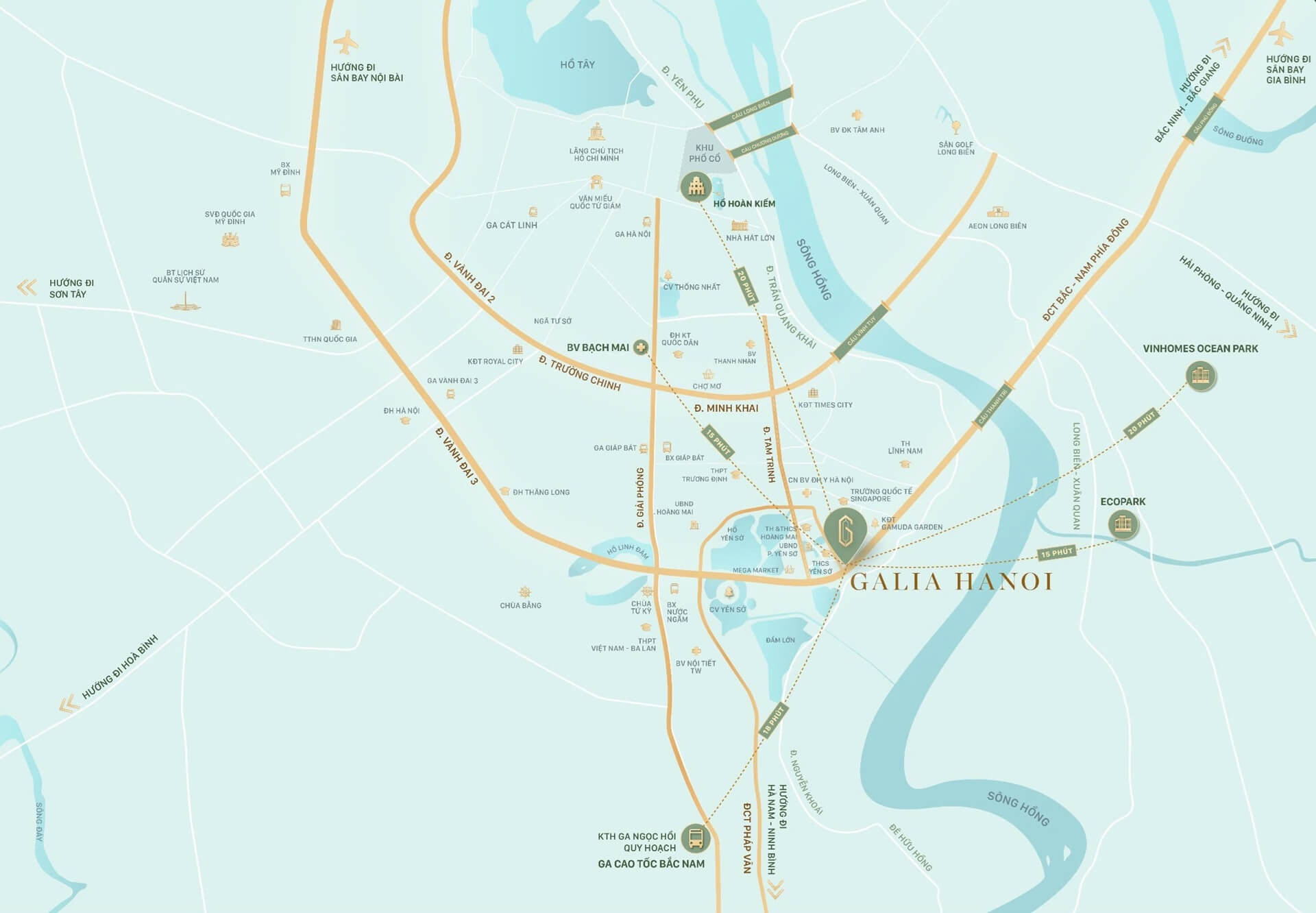 VỊ TRÍ DỰ ÁN GALIA HÀ NỘI